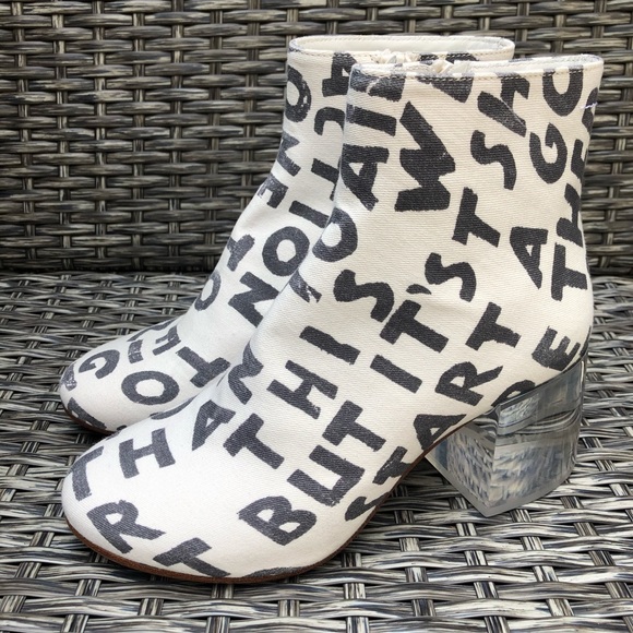 MM6 Maison Martin Margiela Text Print Ankle Boot
